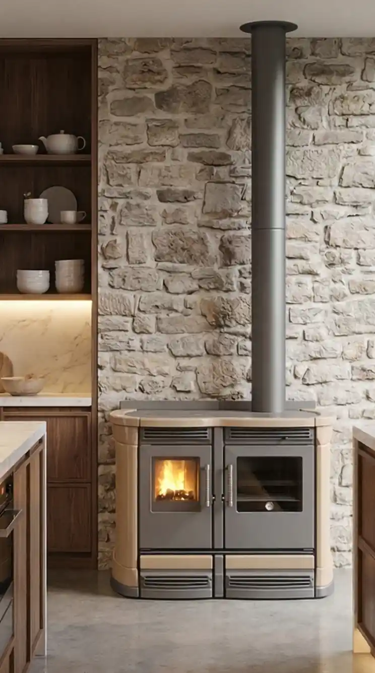 Cucina a legna Perla Moderna - Vescovi Cucine