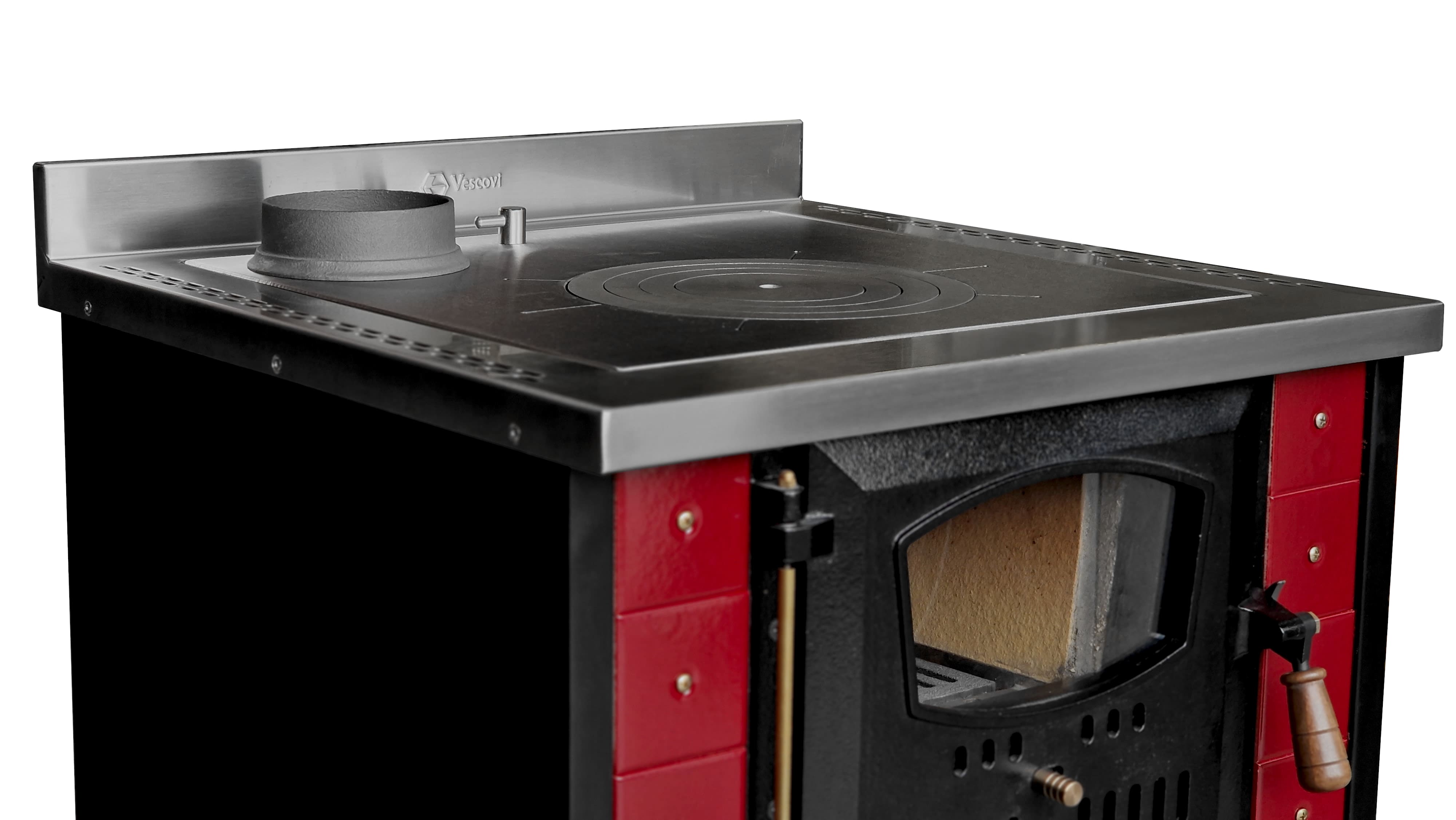 Cucina legna classica incasso Jessica 60 piano cottura