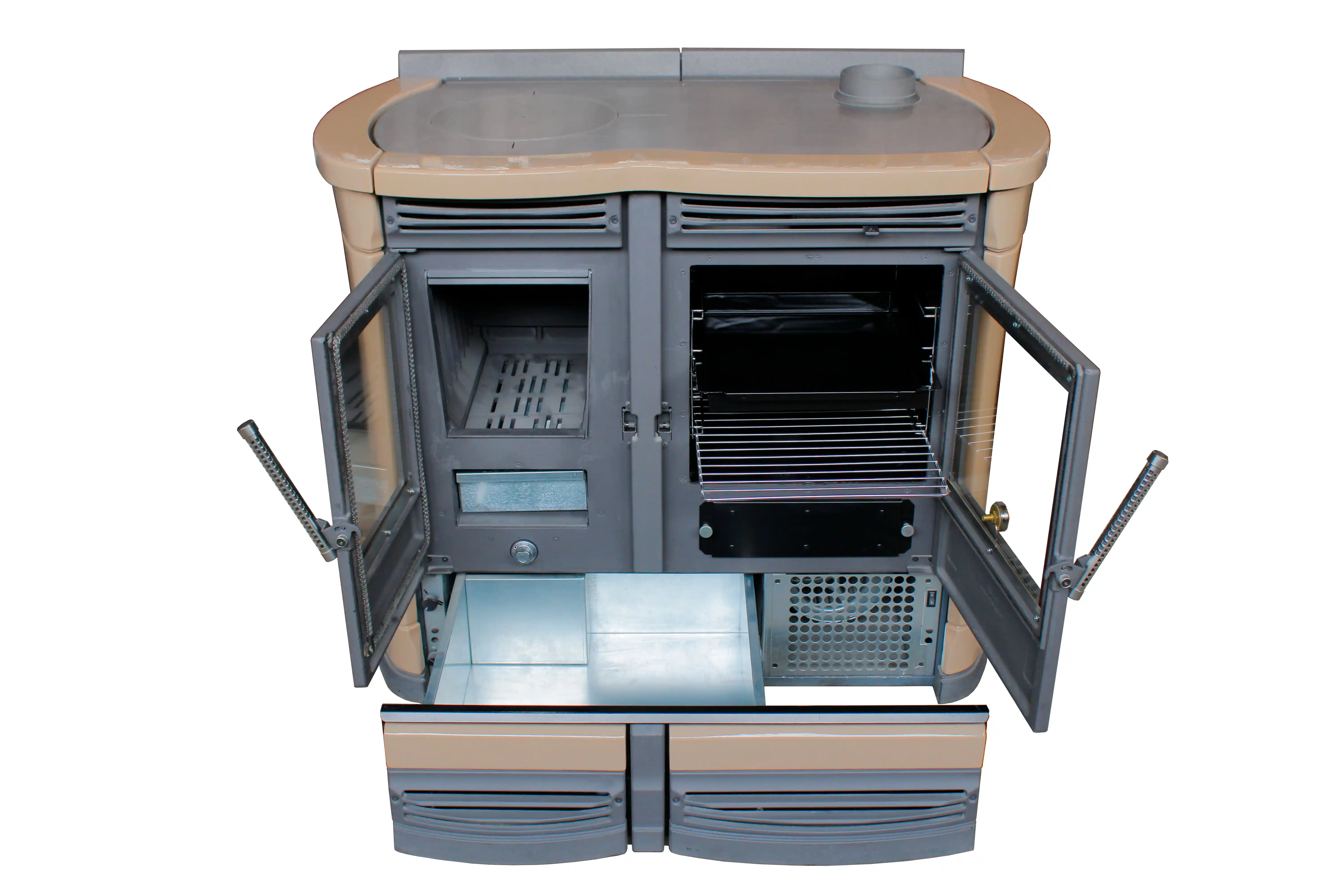 Cucina legna design Perla Moderna panoramica