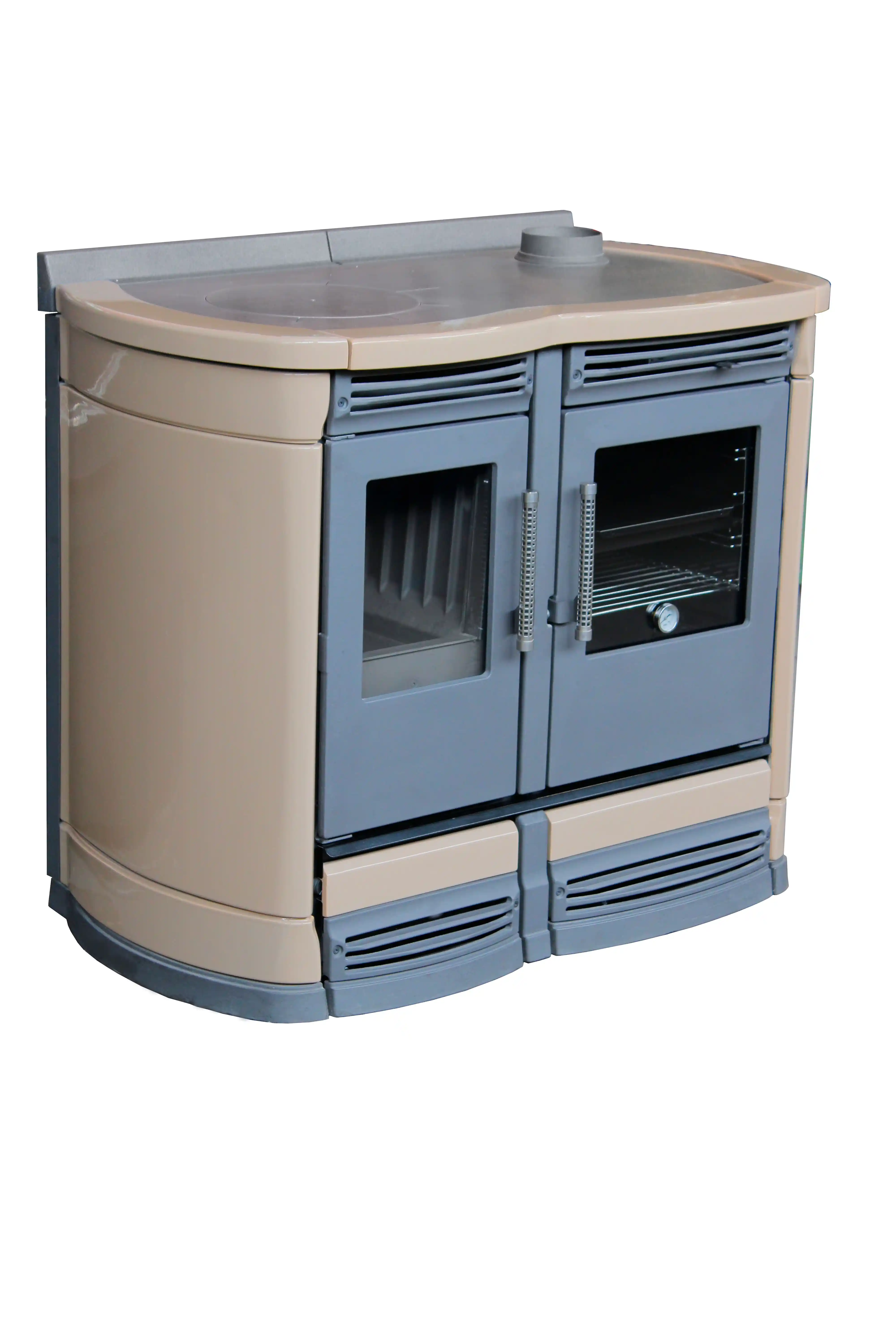 Cucina legna design Perla Moderna vista laterale