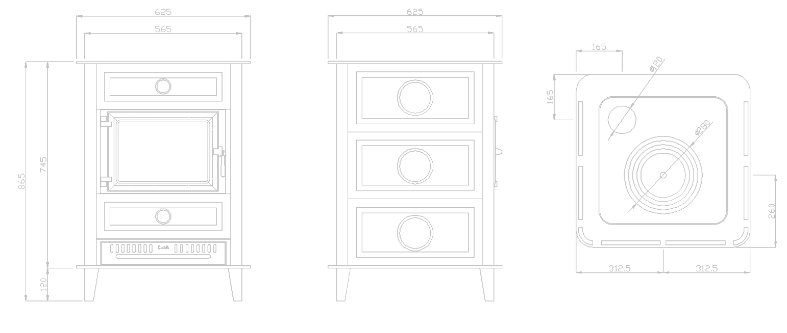 Disegni e misure Maxi 60