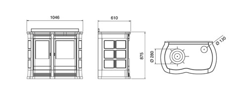 Disegni e misure Modello Perla - Vescovi Cucine